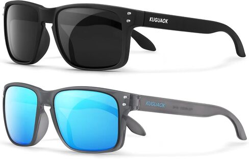 KUGUAOK Polarized Square Sunglasses For Men and Women Matte Finish Sun Glasses UV Protection Glasses in Saudi Arabia