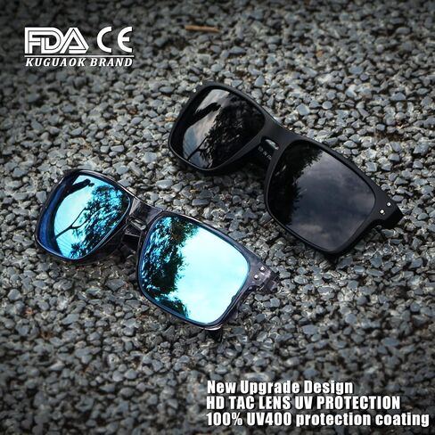 KUGUAOK Polarized Square Sunglasses For Men and Women Matte Finish Sun Glasses UV Protection Glasses in Saudi Arabia