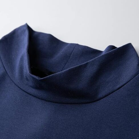 JEATHA Mens Mock Turtleneck Pullover T-Shirt Top Short Sleeve Solid Undershirt Base Layer Undershirt in Saudi Arabia