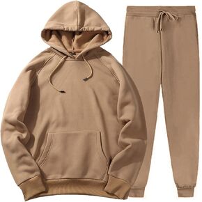 Men's Tracksuits,2 Piece Athletic Hoodie Tracksuit Set Activewear Solid Sweatshirt Sweatpant Sports Set for Men SweatSuit in Saudi Arabia