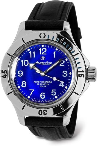 VOSTOK | Classic Amphibian Automatic Self-Winding Russian Diver Wrist Watch | WR 200 m | Amphibia 120812 | Fashion | Business | Casual Men's Watches in Saudi Arabia