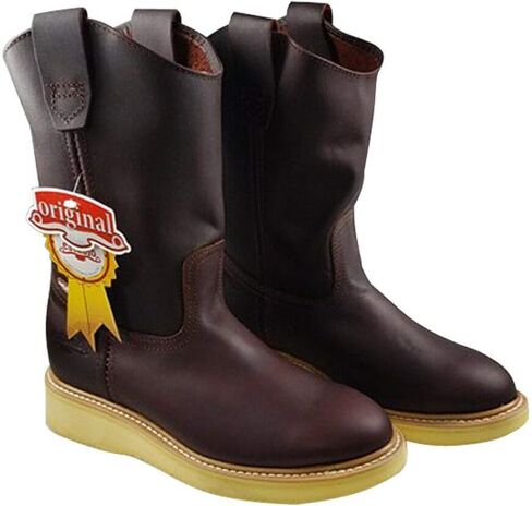 Men's Establo Work Boots Genuine Leather Color Honey Western Cowboy Pull On in Kuwait