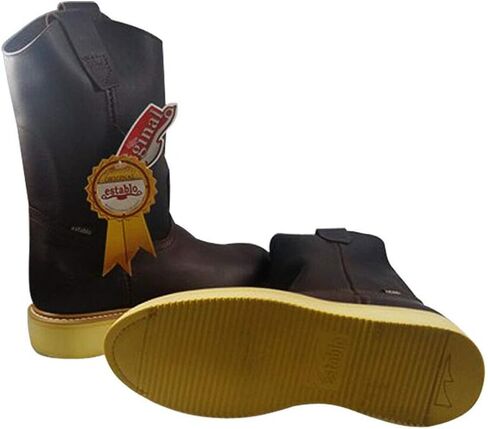 Men's Establo Work Boots Genuine Leather Color Honey Western Cowboy Pull On in Kuwait