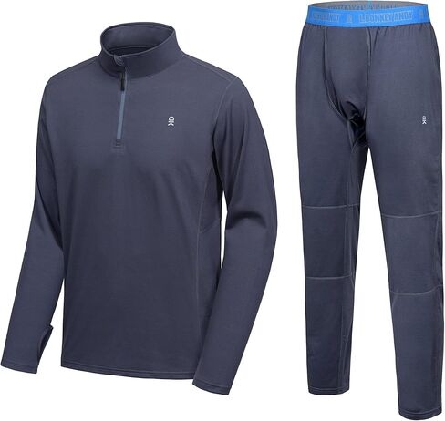 Little Donkey Andy Men's Winter Fleece Pajama Set Warm Long Sleeve Pjs Quarter Zip Sleepwear Lounge Pants With Fly in Saudi Arabia