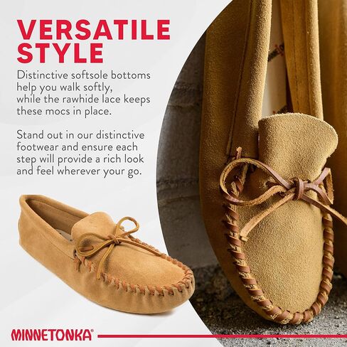 حذاء بدون كعب من الجلد بنعل ناعم للرجال من Minnetonka in Kuwait