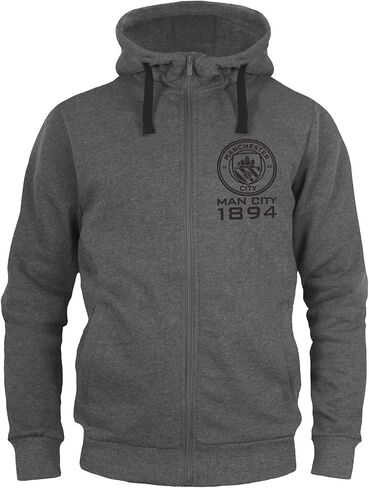 Manchester City FC Official Soccer Gift Mens Fleece Zip Hoody Grey 3XL in Kuwait