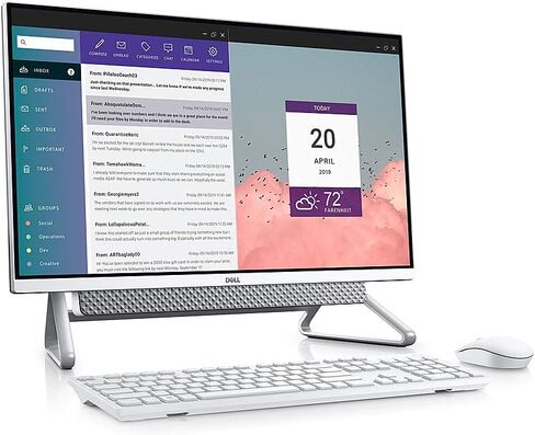 Dell Inspiron 7000 7700 AIO, 27-inch FHD Infinity Touch All in One Desktop, Intel Core i7-1165G7, 16GB RAM, 1TB HDD + 512GB SSD, GeForce MX330, Pop-up Webcam, Windows 10 Home - Silver (Latest Model) in Saudi Arabia