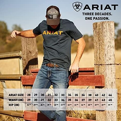 Ariat ذكر حديد التسليح M4 مريح DuraStretch Edge Boot Cut Jean Maritime 31W x 38L in Kuwait