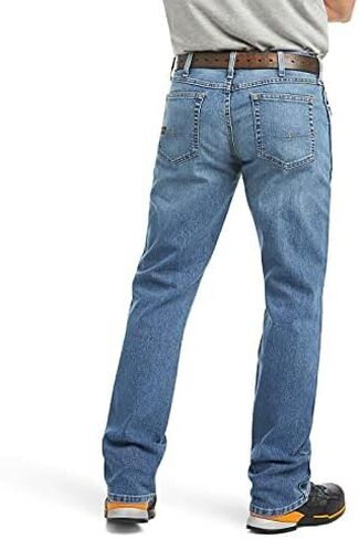 Ariat ذكر حديد التسليح M4 مريح DuraStretch Edge Boot Cut Jean Maritime 31W x 38L in Kuwait