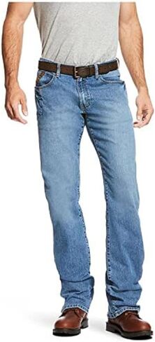 Ariat ذكر حديد التسليح M4 مريح DuraStretch Edge Boot Cut Jean Maritime 31W x 38L in Kuwait
