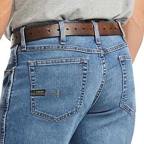 Ariat ذكر حديد التسليح M4 مريح DuraStretch Edge Boot Cut Jean Maritime 31W x 38L in Kuwait