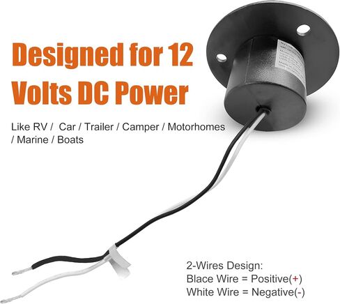 Facon 12V RV USB Charger Socket, 5V/2.4A Dual RV USB Outlet, Wall Mount RV USB Charging Port, for RV Trailer Camper Boat Marine Motorhome (Black) in Saudi Arabia