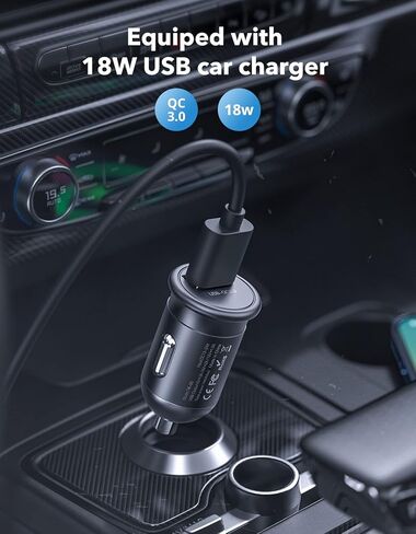 Compatible with Magsafe Car Mount Charger,THREEKEY Magnetic Wireless Car Charger Mount Vent Hook Phone Holder for iPhone 14/13/12 Series Phone & MagSafe Case(with QC3.0 Adapter) in Kuwait