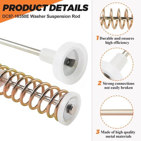 (2023 Upgrade) DC97-16350E Suspension Rod 4 Pack by Beaquicy - Replaces for Sam-sung Washers - Replaces DC97-05280W,DC97-16350C,DC97-05280H/K/X, DC97-16350J/K/S/T/U in Saudi Arabia