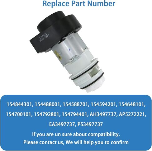 Parheaps 154844301 Dishwasher Circulation Pump Motor with Two New O-Ring Seals Replace 154488001 154594201 AP5272221, Compatible Frigidaire Kenmore Crosley Electrolux Kelvinator - 3 Years Warranty in Saudi Arabia