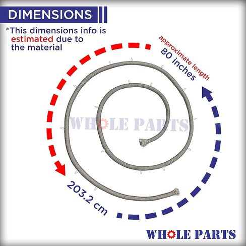Whole Parts Range Door Seal (Including 16 mounting clips) Part# 316405000 - Replacement & Compatible with Some Crosley, Frigidaire, Kenmore, Gibson, Kelvinator, Tappan and White Westinghouse Ovens in Kuwait
