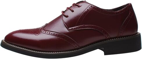 ANUFER Mens Boys British Style Wingtip Brogue Dress Shoes Elegant Pointed-Toe Derbies/Oxfords in Kuwait