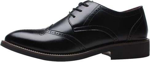 ANUFER Mens Boys British Style Wingtip Brogue Dress Shoes Elegant Pointed-Toe Derbies/Oxfords in Kuwait