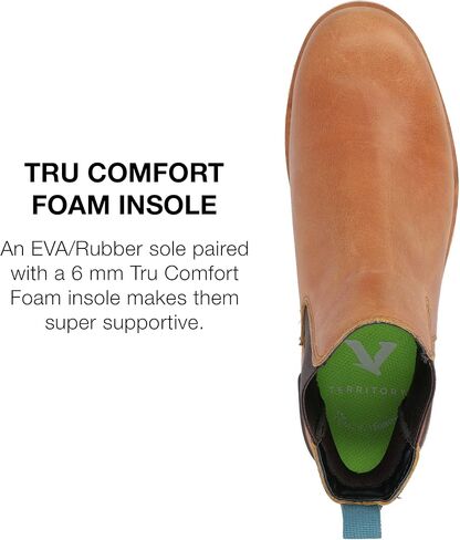 Territory Mens Yellowstone Chelsea Boots with EVA Rubber Sole and Tru Comfort Foam Footbed in Kuwait