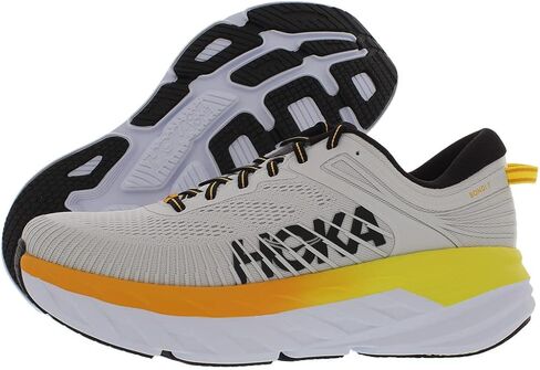 HOKA ONE ONE Bondi 7 Mens Shoes Size 11, Color: Nimbus Cloud/Radiant Yellow in Saudi Arabia