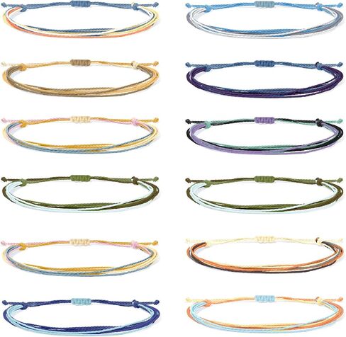String Bracelets for Teen Girls Ocean Wave Bracelets Pack Waterproof Aesthetic Surfer Bracelets Anklets for Summer Beach Boho Beaded Handmade Bracelets Adjustable Braided Friendship Bracelets for Birthday Gifts in Kuwait