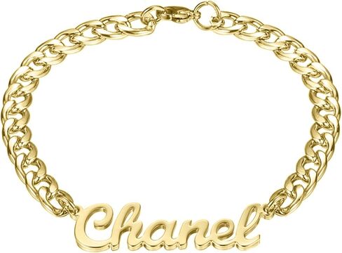 LOFART Personalized Name Bracelet,Custom Cuban Chain Name Bracelet,Stainless Steel Name Bracelet Man Name Bracelet, Gift for Him in Saudi Arabia