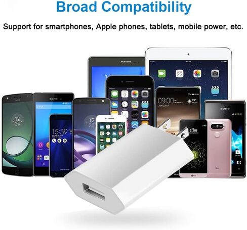 USB Wall Charger,Plug in Phone Charger,3 Pack 5V/1A Single Port USB Charging Block Adapter Travel USB Charger Compatible iPhone13/12/SE/11 Pro,Samsung Galaxy S21/S20 Ultra 5g,Note20/10/9, A72 A52,LG in Saudi Arabia