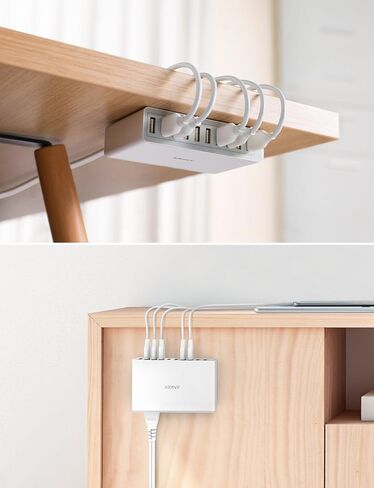 Anker 60W 10-Port USB Wall Charger, PowerPort 10 for iPhone Xs/XS Max/XR/X/8/7/6s/Plus, iPad Pro/Air 2/Mini, Galaxy S9/S8/S7/Plus/Edge, Note 8/7, LG, Nexus, HTC and More in Saudi Arabia