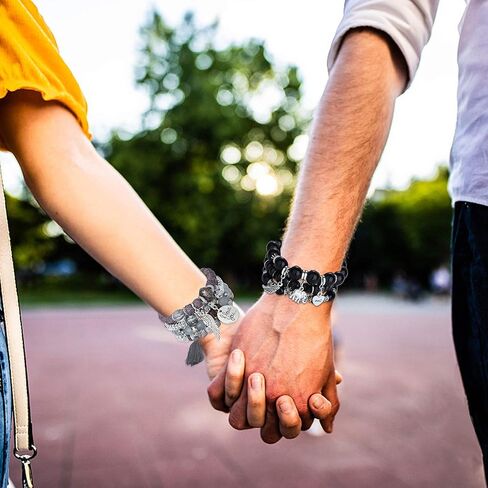 SAILIMUE 6 مجموعات البوهيمي تكويم الخرزة أساور للنساء الرجال تمتد متعدد الطبقات أساور سوار مجموعة بوهو متعدد الألوان مجوهرات in Kuwait