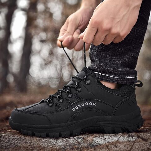 YOJANEO أحذية رجالي للمشي لمسافات طويلة منخفضة القطع غير قابلة للانزلاق أحذية متينة أحذية مشي غير رسمية للتدريب في الهواء الطلق والرحلات والتسلق والعمل in Kuwait