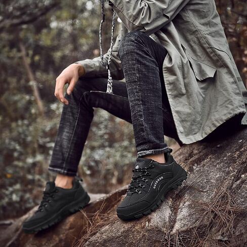 YOJANEO أحذية رجالي للمشي لمسافات طويلة منخفضة القطع غير قابلة للانزلاق أحذية متينة أحذية مشي غير رسمية للتدريب في الهواء الطلق والرحلات والتسلق والعمل in Kuwait