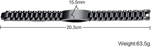 Mugart Custom Men's Bracelet - Custom Engraved Text and Name Bracelet for Men - Stainless Steel Bracelet - Graduation Gift for Him Gift for Dad - Black Color in Saudi Arabia