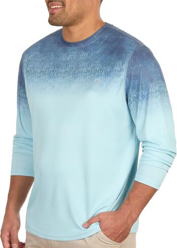 The American Outdoorsman Men's Lightweight UV Sun Protection Long Sleeve Graphic Shirt in Kuwait