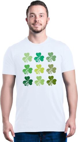 shop4ever® Shamrock Green Clovers St. Patrick's Day T-Shirt in Kuwait