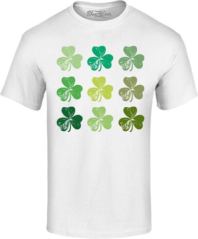 shop4ever® Shamrock Green Clovers St. Patrick's Day T-Shirt in Kuwait