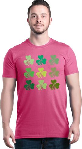 shop4ever® Shamrock Green Clovers St. Patrick's Day T-Shirt in Kuwait