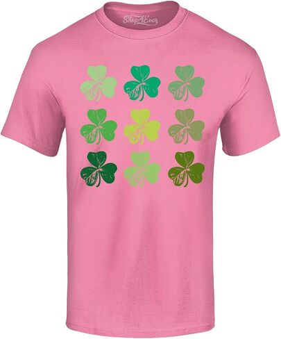 shop4ever® Shamrock Green Clovers St. Patrick's Day T-Shirt in Kuwait