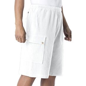 KingSize KS Island Men's Big & Tall Full Elastic Waist Gauze Cargo Shorts in Saudi Arabia
