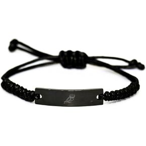 Serene Owl - Black Rope Bracelet - Christmas , Birthday, Valentine, Father's Day - for men, women and kids. in Kuwait