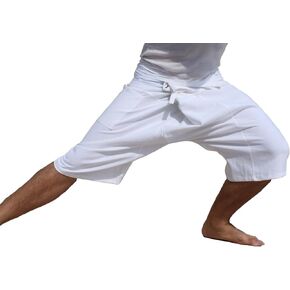 RaanPahMuang Thai Fisherman Shorts Men/Women, Loose Yoga, Pirate, Harem Pants, 100% Cotton, Unisex Kimono Pants