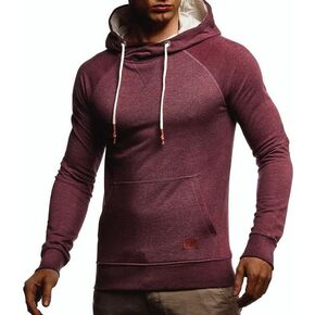 Leif Nelson Men's Straighfit Hooded Sweatshirt | Modern Stylish Longsleeve Hoodie Pullover in Saudi Arabia