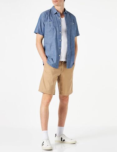 Amazon Essentials Men's Short-Sleeve Chambray Shirt in Kuwait
