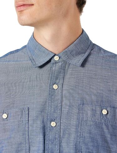 Amazon Essentials Men's Short-Sleeve Chambray Shirt in Kuwait