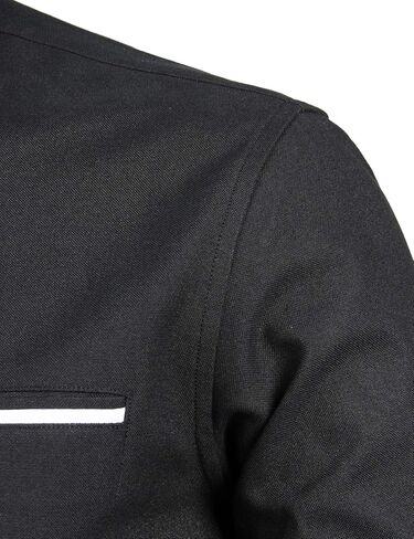 ZEROYAA Mens Hipster Mandarin Collar Slim Fit Long Sleeve Casual Button Down Oxford Dress Shirt with Pocket in Kuwait