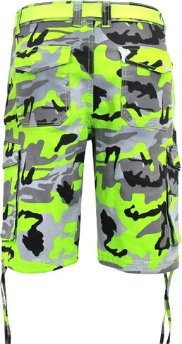 Victorious Men's Belted Ripstop Twill Camo Cargo Short in Kuwait