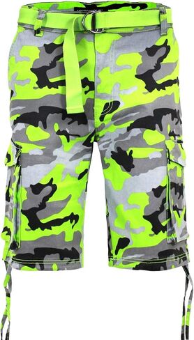 Victorious Men's Belted Ripstop Twill Camo Cargo Short in Kuwait