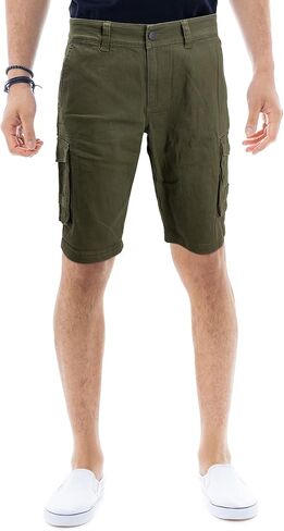 X RAY Mens Stretch Comfort Tactical Cargo Shorts 12.5" Inseam Knee Length Classic Fit Multi Pocket in Kuwait