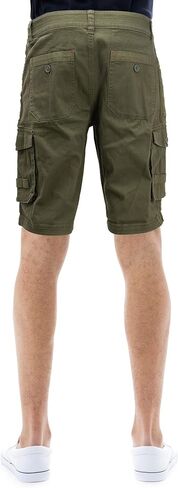 X RAY Mens Stretch Comfort Tactical Cargo Shorts 12.5" Inseam Knee Length Classic Fit Multi Pocket in Kuwait