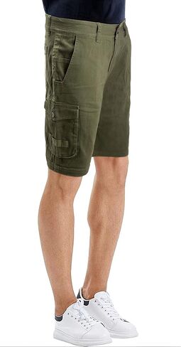 X RAY Mens Stretch Comfort Tactical Cargo Shorts 12.5" Inseam Knee Length Classic Fit Multi Pocket in Kuwait