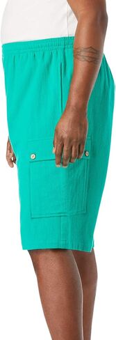 KingSize KS Island Men's Big & Tall Full Elastic Waist Gauze Cargo Shorts in Kuwait